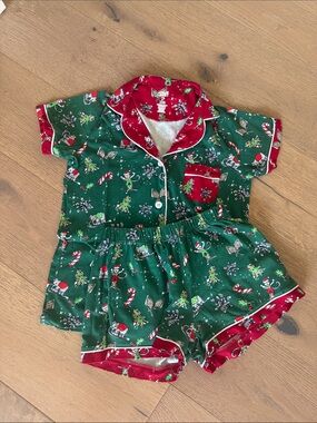 Roller Rabbit - Holiday Green & Red Pajama Set